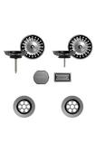 Set izliv, preliv in gumb SCHOCK 400053 Gunmetal