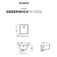 Pomivalno korito SCHOCK Greenwich N-100S Stone