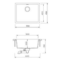 Pomivalno korito SCHOCK Kaia N-100L Magma