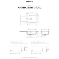 Pomivalno korito SCHOCK Manhattan D-100L Asphalt