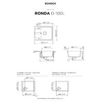 Pomivalno korito SCHOCK Ronda D-100L Nero