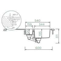 Pomivalno korito SCHOCK Signus D-150 FB Bronze