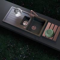 Set izliv, preliv in gumb SCHOCK 400069 Copper