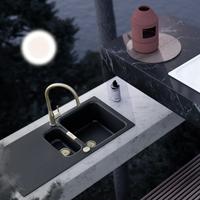 Set izliv, preliv in gumb SCHOCK 400055 White Gold