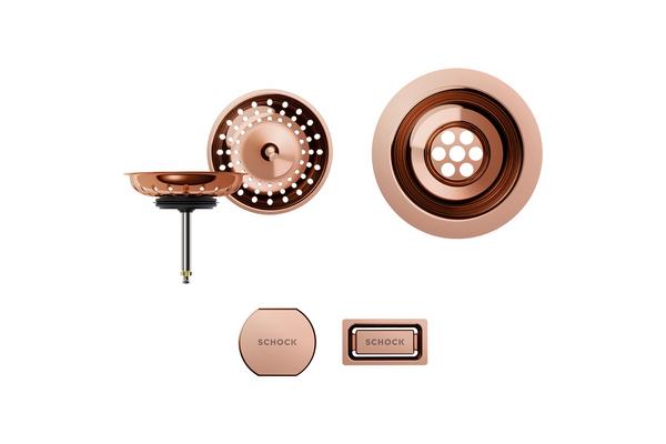 Set izliv, preliv in gumb SCHOCK 400055 Copper