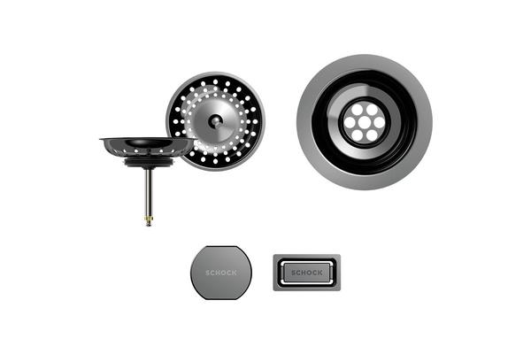 Set izliv, preliv in gumb SCHOCK 400055 Gunmetal
