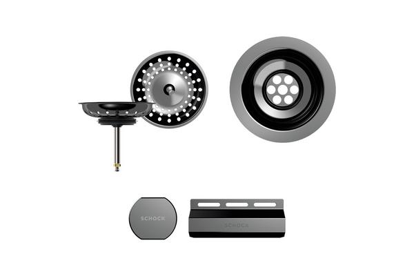 Set izliv, preliv in gumb SCHOCK 400069 Gunmetal