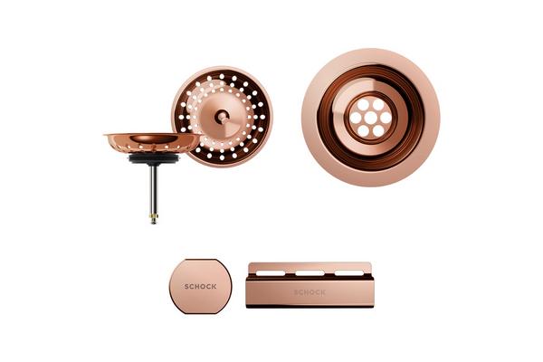 Set izliv, preliv in gumb SCHOCK 400077 Copper
