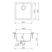 Pomivalno korito SCHOCK Kaia N-100 Magnolia