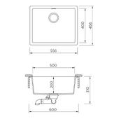 Pomivalno korito SCHOCK Kaia N-100L Magma