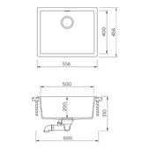 Pomivalno korito SCHOCK Kaia N-100L Magma