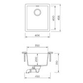 Pomivalno korito SCHOCK Kaia N-100S Puro