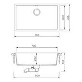 Pomivalno korito SCHOCK Kaia N-100XL Stone