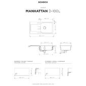 Pomivalno korito SCHOCK Manhattan D-100L Asphalt