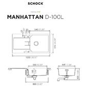 Pomivalno korito SCHOCK Manhattan D-100L Nero