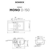 Pomivalno korito SCHOCK Mono D-150 Stone