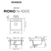 Pomivalno korito SCHOCK Mono N-100S Bronze