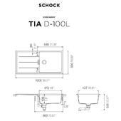 Pomivalno korito SCHOCK Tia D-100L Magma