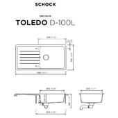 Pomivalno korito SCHOCK Toledo D-100L Magma