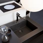 Set izliv, preliv in gumb SCHOCK 400059 Gunmetal